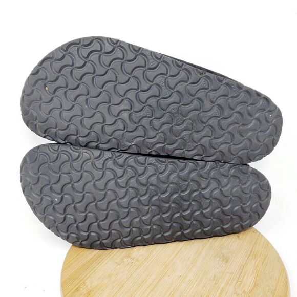 Birkenstock Zermatt Shearling Clogs 44 Mens 11 Black Suede Slip On‎ Lined Shoes - Picture 10 of 15